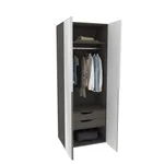 Шкаф 2 дверный с зеркалом, фасады в эмали LE210.60-3Z