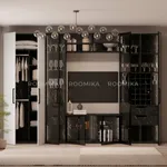 Антресоль с двумя откидными стеклянными дверями R312.45ST с подсветкой