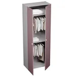 Шкаф двухдверный узкий, фрезерованные фасады в эмали LE210.44-1