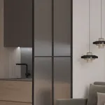 Сатинированная перегородка для зонирования в студии, стекло Сатинато GRACE 10