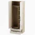 Шкаф 2 дверный с ящиками, фрезерованные фасады в эмали LE211.44