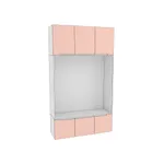 Шкаф с нишей и сидушкой L412.44