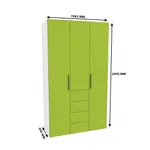 Шкаф трехдверный с ящиками глубокий L203.60