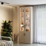 Шкаф книжный со стеклом L214S с подсветкой