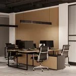 Офис со столами на металлических опорах №2