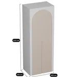 Шкаф 2 дверный, фрезерованные фасады в эмали LE-210.60-1