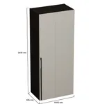 Шкаф с распашным фасадом и фальш-панелью L245.60 L/R