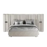 Кровать двуспальная мягкая ХИЛТОН с подъемным механизмом и мягкими панелями, 180x200