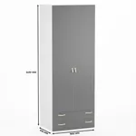 Шкаф двухдверный с ящиками глубокий L211.60