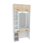 Столик туалетный с антресолью и стеллажом с подсветкой L415