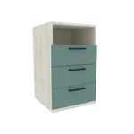 Тумба опора для стола с ящиками и нишей E705