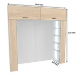 Ниша для кровати с секциями с подсветкой L407.60