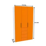 Шкаф трехдверный с ящиками глубокий L203.60