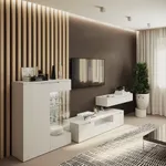 Тумба под ТV напольная с подсветкой, фасады в эмали LE505