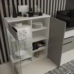 Шкаф напольный с подсветкой, фасады в эмали LE202 L/R