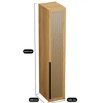 Шкаф 1 дверный узкий, фасады натуральный ротанг L220.60-1