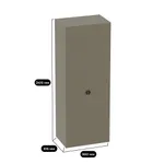 Шкаф 2 дверный, фрезерованные фасады в эмали LE-210.60-2