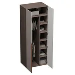 Шкаф двухдверный глубокий, фасады в эмали LE210.60-4