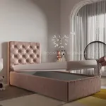 Кровать односпальная мягкая МИРА с подъемным механизмом, 90x190