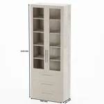 Шкаф книжный с тремя ящиками со стеклом L213S