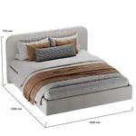 Кровать двуспальная мягкая FLY с подъемным механизмом, 180x200