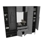 Lazio прихожая, фрезерованные фасады в эмали 31