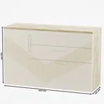 Комод с фрезерованными фасадами в эмали LE-706 L/R