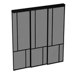 Раздвижная перегородка-купе, стекло Титан GRACE 17