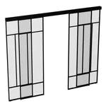 Раздвижная перегородка-купе из матового стекла для кухни GRACE 24