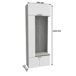 Секция с вешалкой и полками с подсветкой LG409 L/R