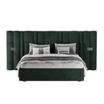 Кровать двуспальная мягкая ХИЛТОН с подъемным механизмом и мягкими панелями, 160x200