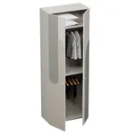 Шкаф двухдверный узкий, фрезерованные фасады в эмали LE210.44-1