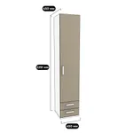 Пенал с ящиками и полками узкий E221.45