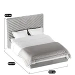 Кровать двуспальная мягкая SARA  с подъемным механизмом, 140x200