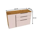 Комод с фрезерованными фасадами в эмали LE706 L/R