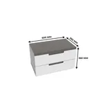 Тумба напольная, фасады в эмали LE-503