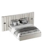 Кровать двуспальная мягкая ХИЛТОН с подъемным механизмом и мягкими панелями, 140x200