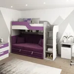 Кровать чердак с лестницей и раскладным диваном