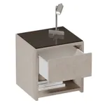 Тумба прикроватная мягкая, стекло прозрачное САНРАЙС 751