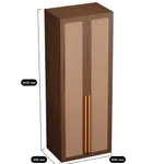 Шкаф двустворчатый, фасады натуральный ротанг L210.60-3