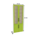 Шкаф книжный со стеклом L240 с подсветкой