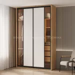 Шкаф-купе ХG160.60-1, профиль INTEGRO, фасад МДФ/стекло прозрачное