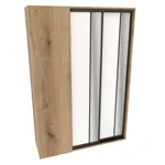 Шкаф-купе ХG182.60-1, профиль INTEGRO, фасад МДФ/зеркало серебро