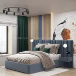Кровать двуспальная мягкая ХИЛТОН с подъемным механизмом, 200x200