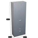 Шкаф, фрезерованные фасады в эмали LE235.44