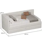 Кровать со вторым выдвижным спальным местом LINE М2