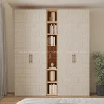 Шкаф двухдверный узкий, фрезерованные фасады в эмали LE210.44-1