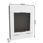 Секция для ТV с подсветкой, фасады в эмали LE406.44