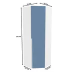 Шкаф угловой равносторонний, фасады в эмали LE218.1