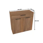 Тумба широкая 2 дверная с ящиком L876